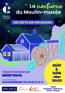 Nocturne moulin Ménetreuil : visite du moulin-musée en soirée